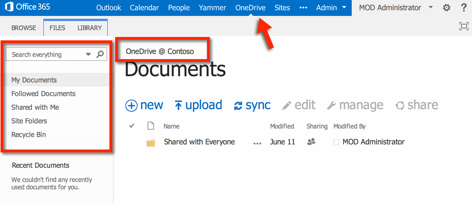 Onedrive for business