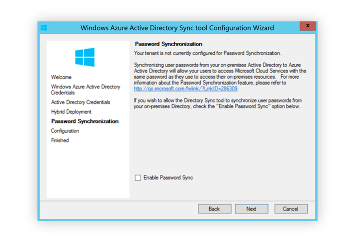 Window Azure Active Directory Sync Password sync