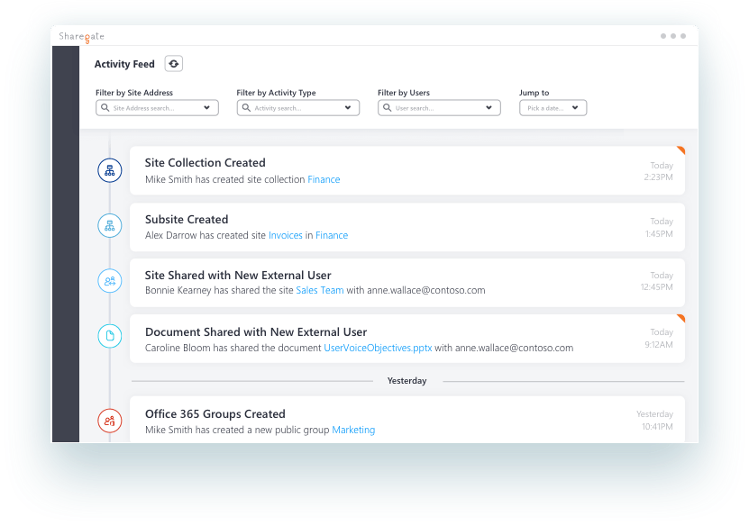 Gain visibility on SharePoint & Office 365 user activity