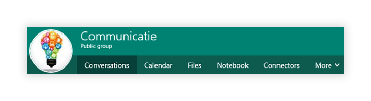 Outlook groups navigation