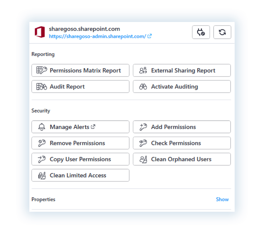 Quick Actions inside Reports to give you access to all the same management features in the Explorer.