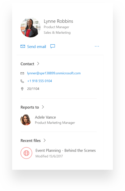 Delve profile in SharePoint