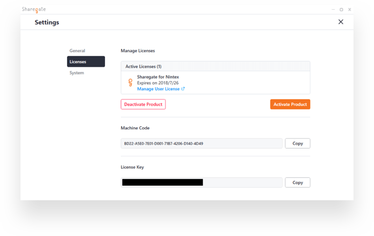 Manage Sharegate Licenses