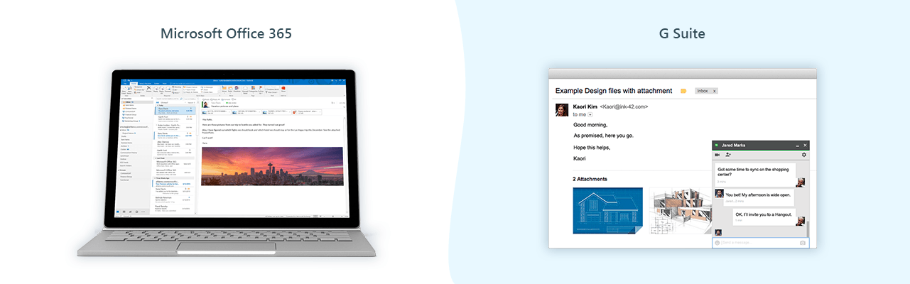 Microsoft Outlook vs. Google Gmail