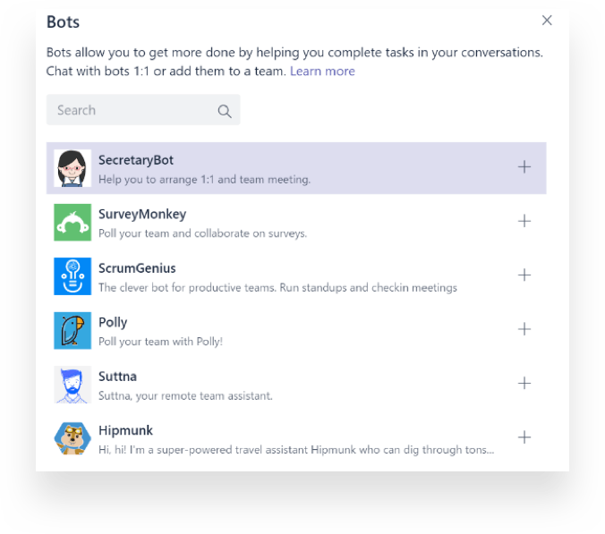 Latest Microsoft Teams Bots