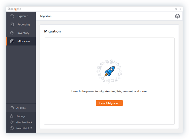 The Old Sharegate Migration Interface