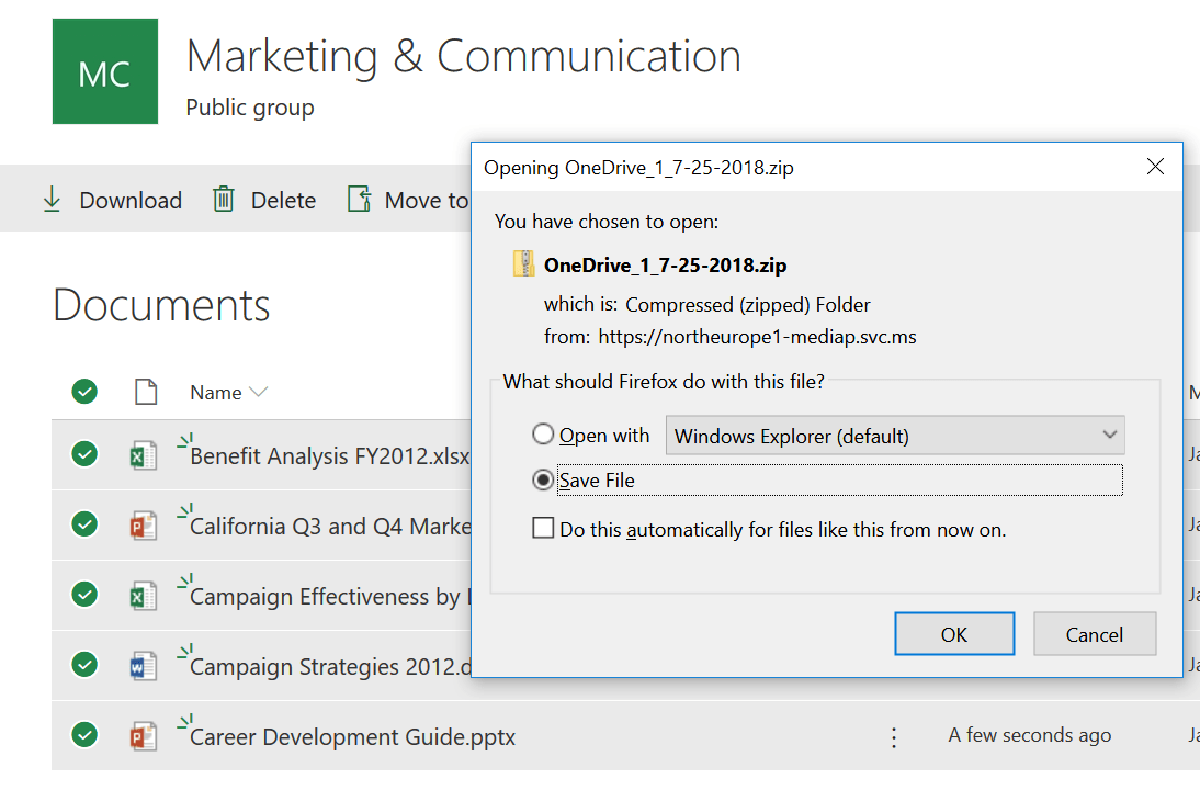 Downloading Multiple Documents on SharePoint