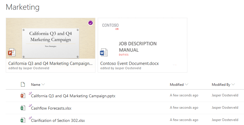 Pin documents on Modern SharePoint