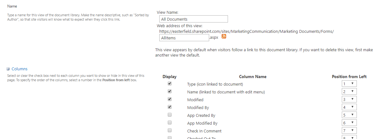 Change or Create Library View