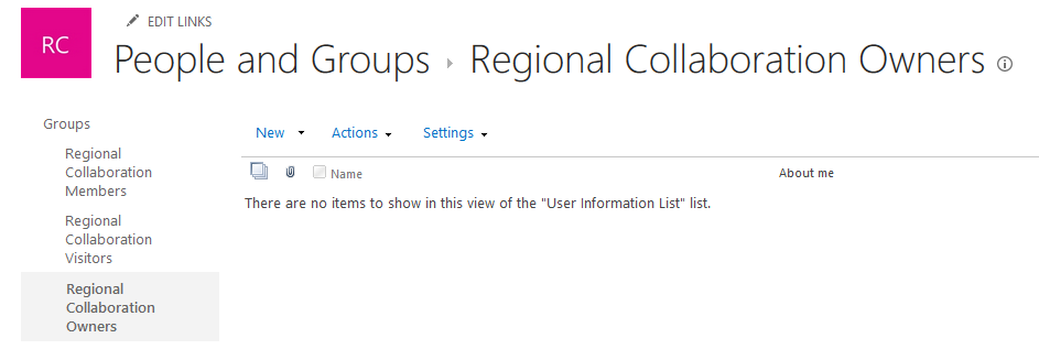 Team site owner group